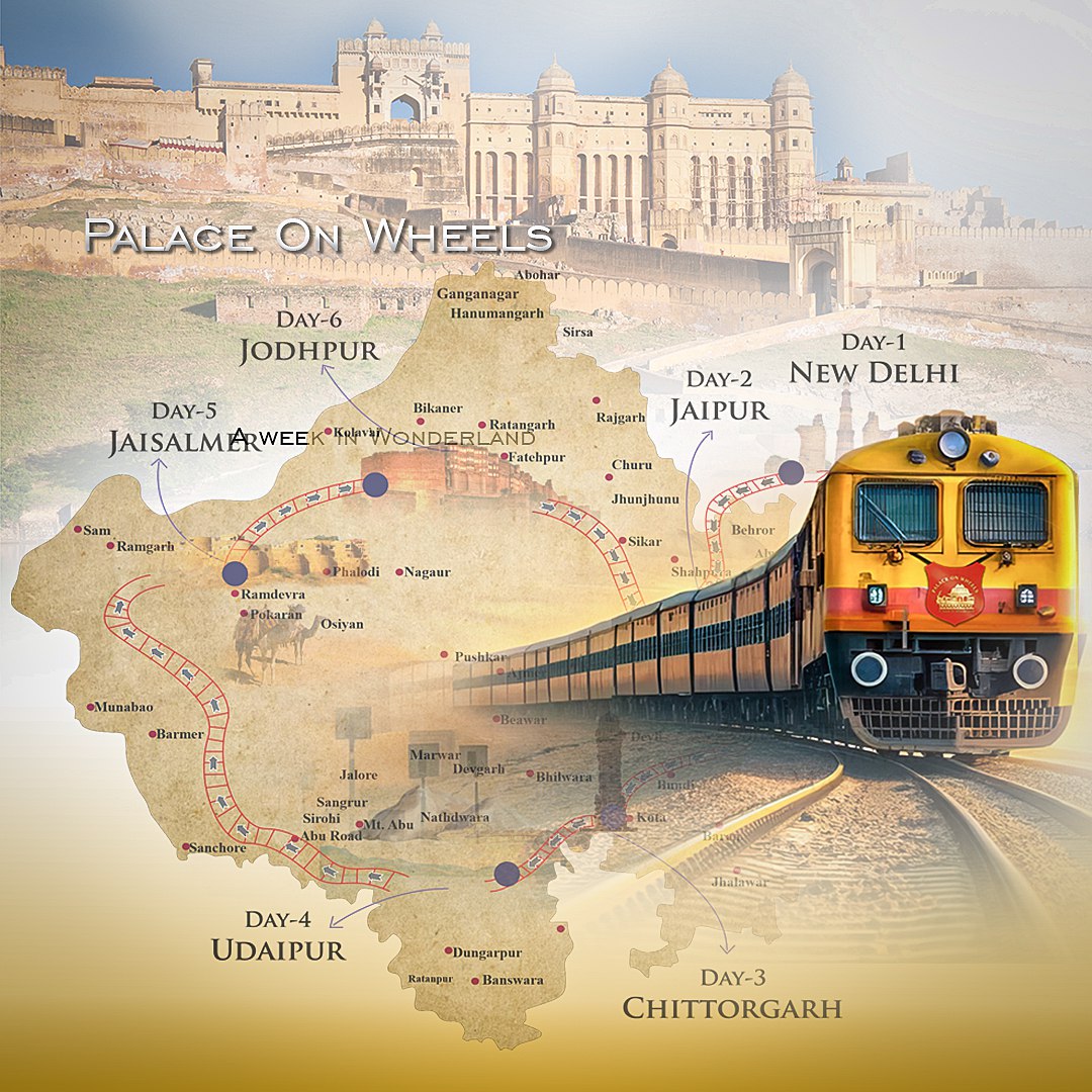 palace on wheels train out side